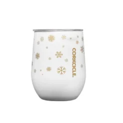 Corkcicle Snowfall White Stemless Cup 12oz
